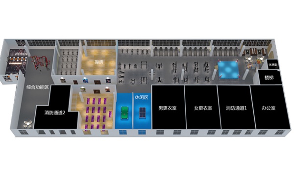 2000平方健身房配置方案-广西leyu.乐鱼体育健身器材有限公司